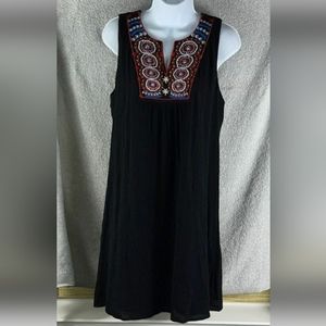 Boho Beaded Embroidered Peasant Dress